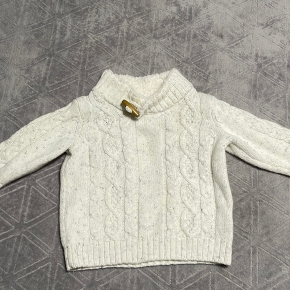 Janie and Jack cable knit shawl collar sweater - Picture 3 of 8